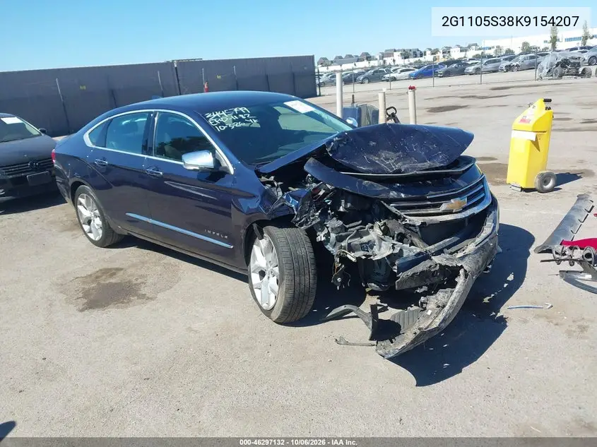 CHEVROLET IMPALA 2019, VIN 2G1105S38K9154207