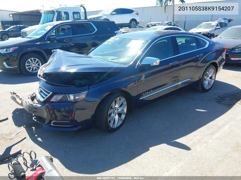2019 CHEVROLET IMPALA VIN 2G1105S38K9154207 — фото 2