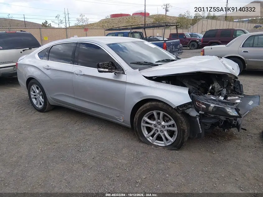 CHEVROLET IMPALA 2019, VIN 2G11Z5SA1K9140332