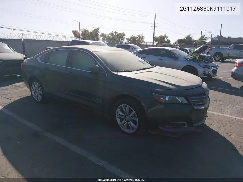 CHEVROLET IMPALA 2019, VIN 2G11Z5S30K9111017