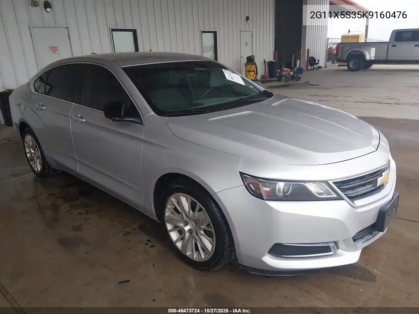 CHEVROLET IMPALA 2019, VIN 2G11X5S35K9160476