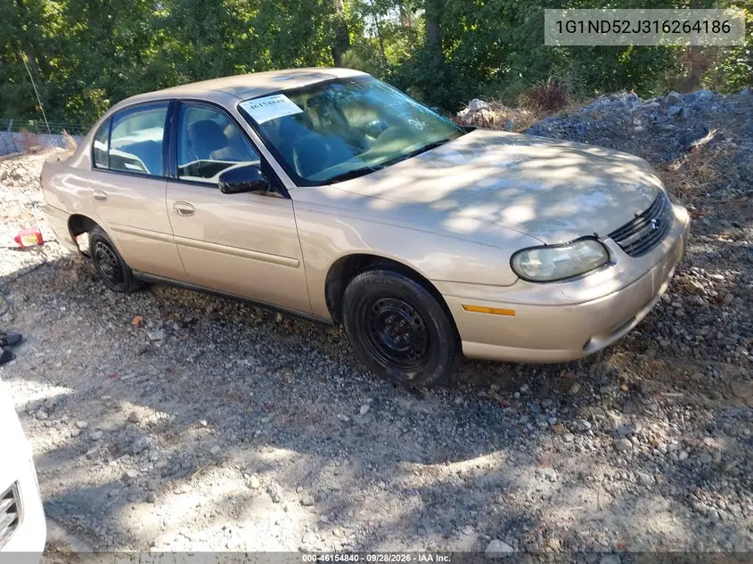 CHEVROLET MALIBU 2001, VIN 1G1ND52J316264186