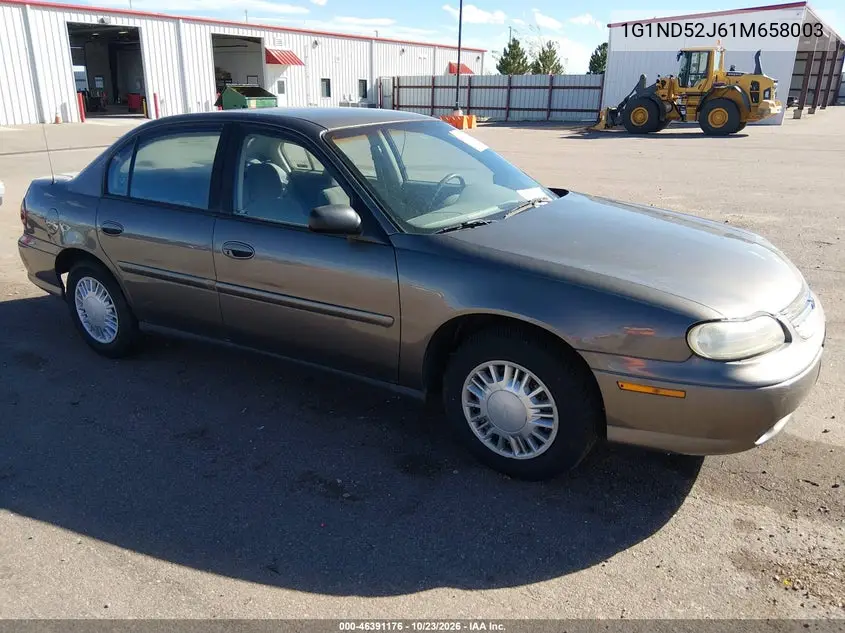 CHEVROLET MALIBU 2001, VIN 1G1ND52J61M658003