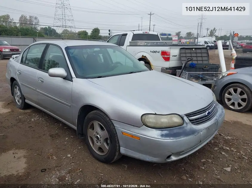 CHEVROLET MALIBU 2002, VIN 1G1NE52J12M641429