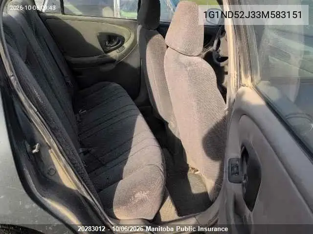 2003 CHEVROLET MALIBU VIN 1G1ND52J33M583151 — фото 8