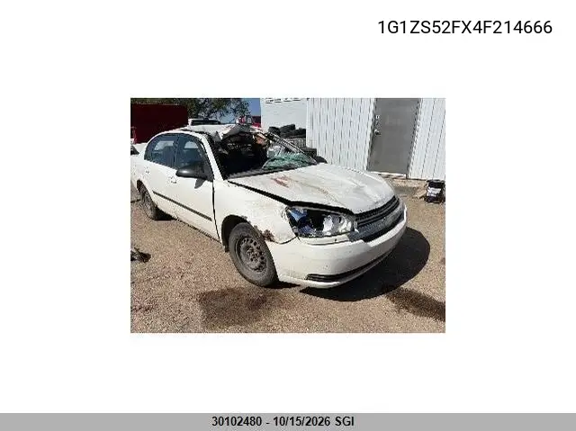 CHEVROLET MALIBU 2004, VIN 1G1ZS52FX4F214666