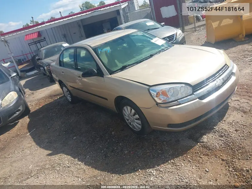 CHEVROLET MALIBU 2004, VIN 1G1ZS52F44F181664