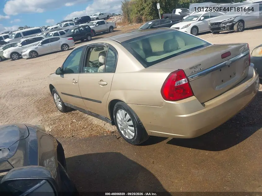 2004 CHEVROLET MALIBU VIN 1G1ZS52F44F181664 — фото 3