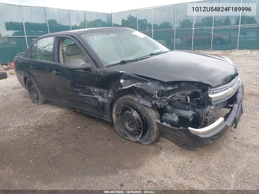 CHEVROLET MALIBU 2004, VIN 1G1ZU54824F189996
