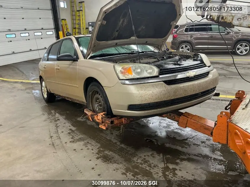 CHEVROLET MALIBU 2005, VIN 1G1ZT62805F173308
