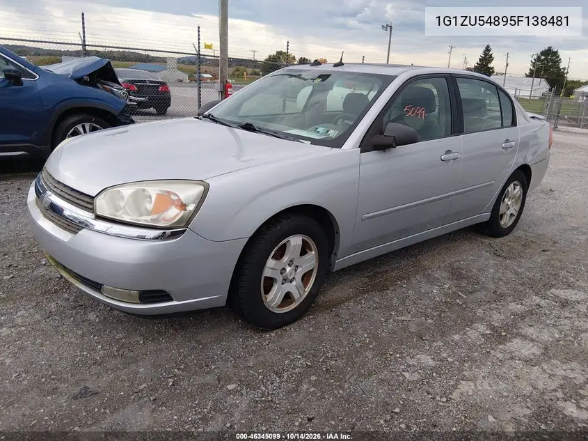 2005 CHEVROLET MALIBU VIN 1G1ZU54895F138481 — фото 2