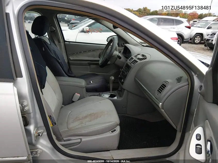 2005 CHEVROLET MALIBU VIN 1G1ZU54895F138481 — фото 5