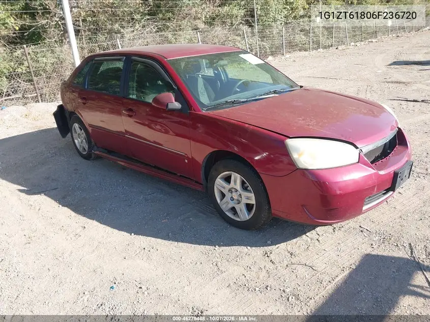 CHEVROLET MALIBU 2006, VIN 1G1ZT61806F236720