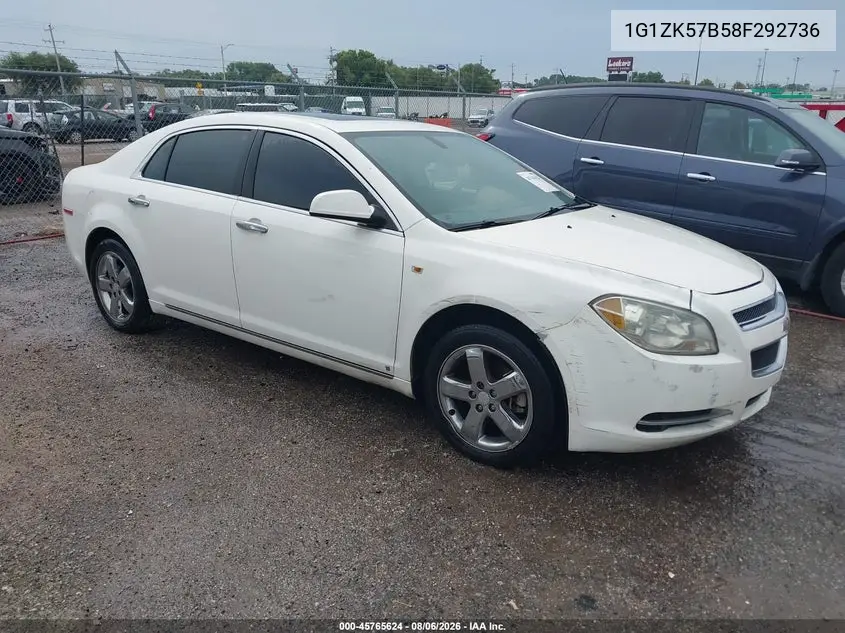 CHEVROLET MALIBU 2008, VIN 1G1ZK57B58F292736