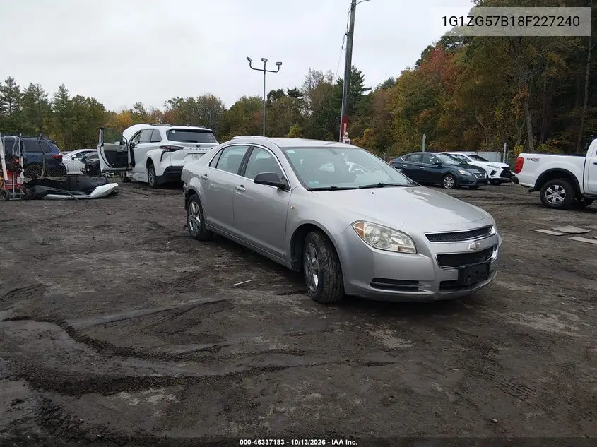 CHEVROLET MALIBU 2008, VIN 1G1ZG57B18F227240