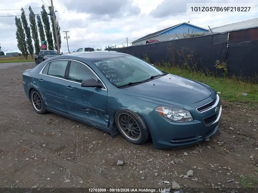 CHEVROLET MALIBU 2009, VIN 1G1ZG57B69F218227