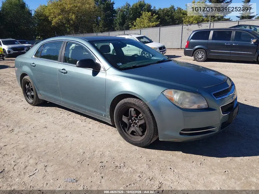 CHEVROLET MALIBU 2009, VIN 1G1ZG57B39F252397