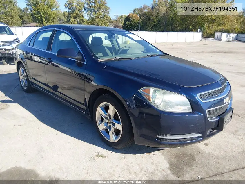 CHEVROLET MALIBU 2009, VIN 1G1ZH57BX9F194351