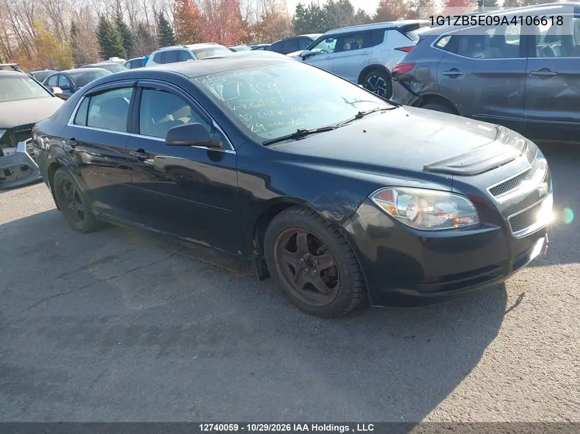 CHEVROLET MALIBU 2010, VIN 1G1ZB5E09A4106618