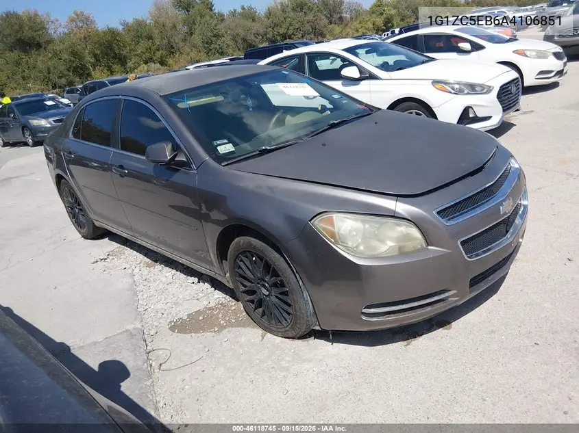 CHEVROLET MALIBU 2010, VIN 1G1ZC5EB6A4106851