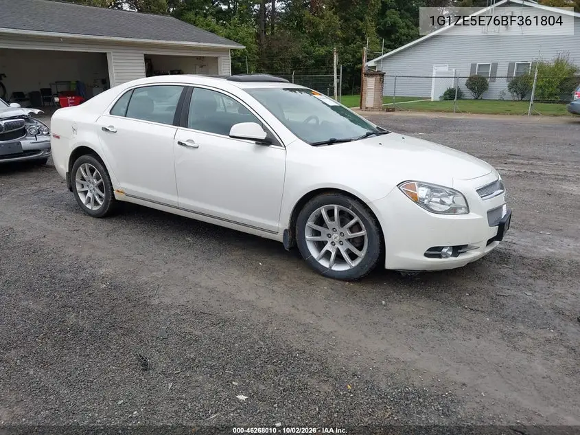 CHEVROLET MALIBU 2011, VIN 1G1ZE5E76BF361804