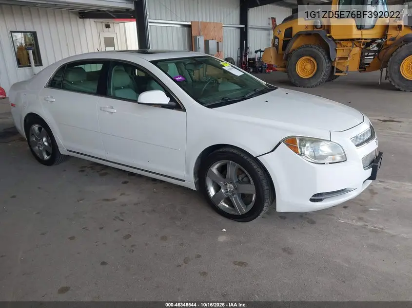 CHEVROLET MALIBU 2011, VIN 1G1ZD5E76BF392022