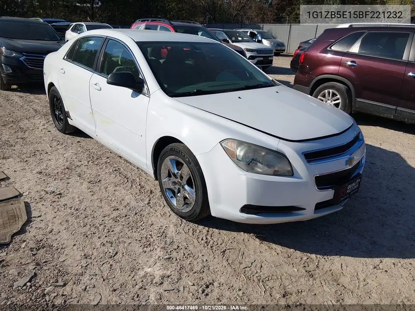 CHEVROLET MALIBU 2011, VIN 1G1ZB5E15BF221232