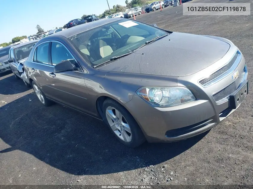 CHEVROLET MALIBU 2012, VIN 1G1ZB5E02CF119878