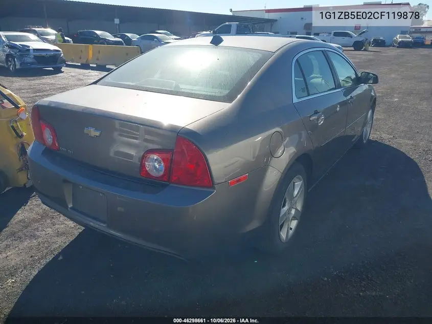 2012 CHEVROLET MALIBU VIN 1G1ZB5E02CF119878 — фото 4