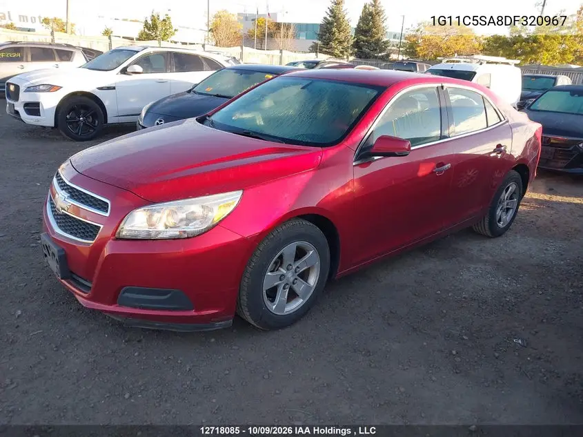 2013 CHEVROLET MALIBU VIN 1G11C5SA8DF320967 — фото 2