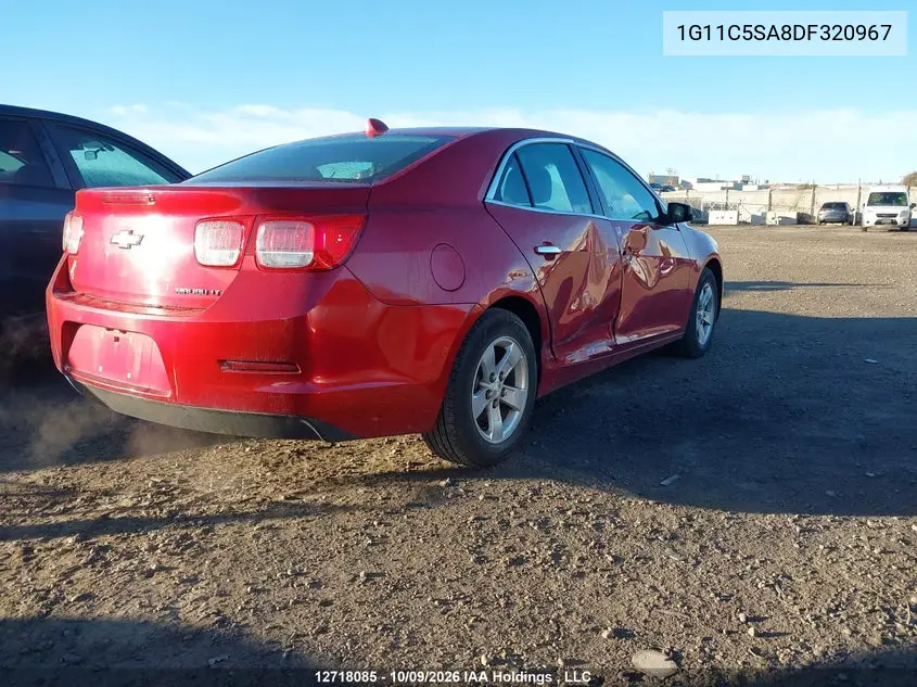 2013 CHEVROLET MALIBU VIN 1G11C5SA8DF320967 — фото 4