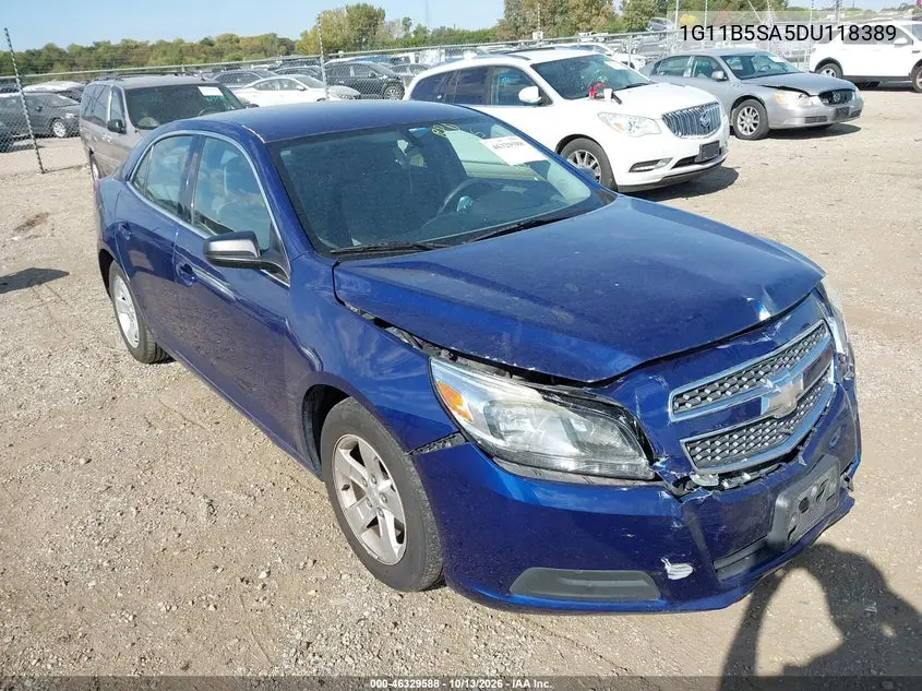 CHEVROLET MALIBU 2013, VIN 1G11B5SA5DU118389