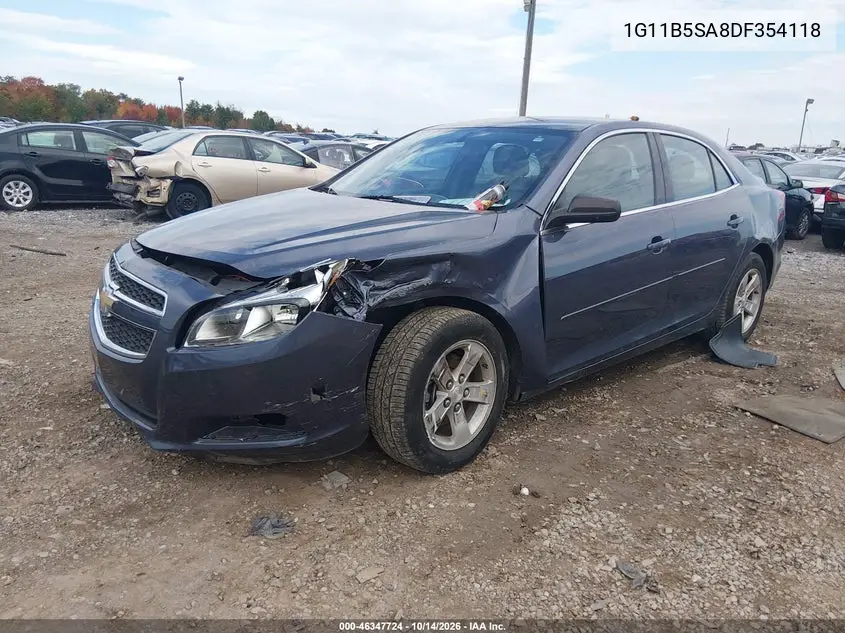 2013 CHEVROLET MALIBU VIN 1G11B5SA8DF354118 — фото 2