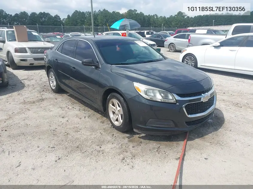 CHEVROLET MALIBU 2014, VIN 1G11B5SL7EF130356