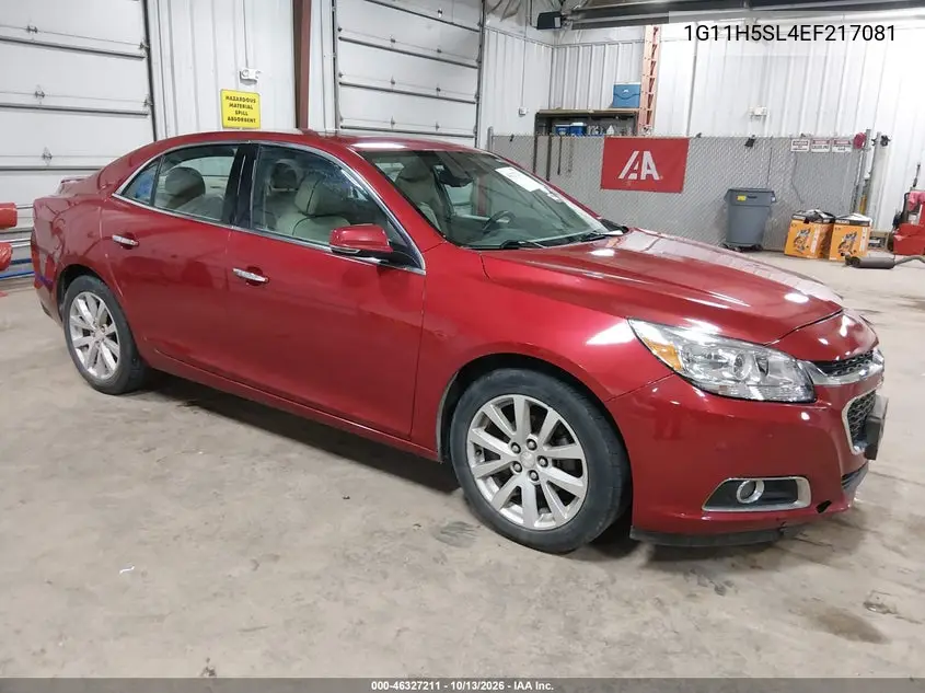 CHEVROLET MALIBU 2014, VIN 1G11H5SL4EF217081