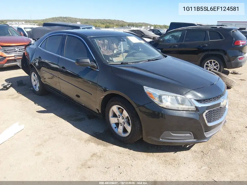 CHEVROLET MALIBU 2014, VIN 1G11B5SL6EF124581