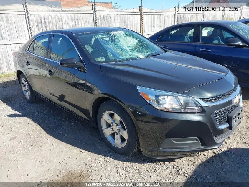 CHEVROLET MALIBU 2015, VIN 1G11B5SLXFF212261