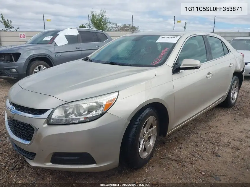 2015 CHEVROLET MALIBU VIN 1G11C5SL0FF353871 — фото 2
