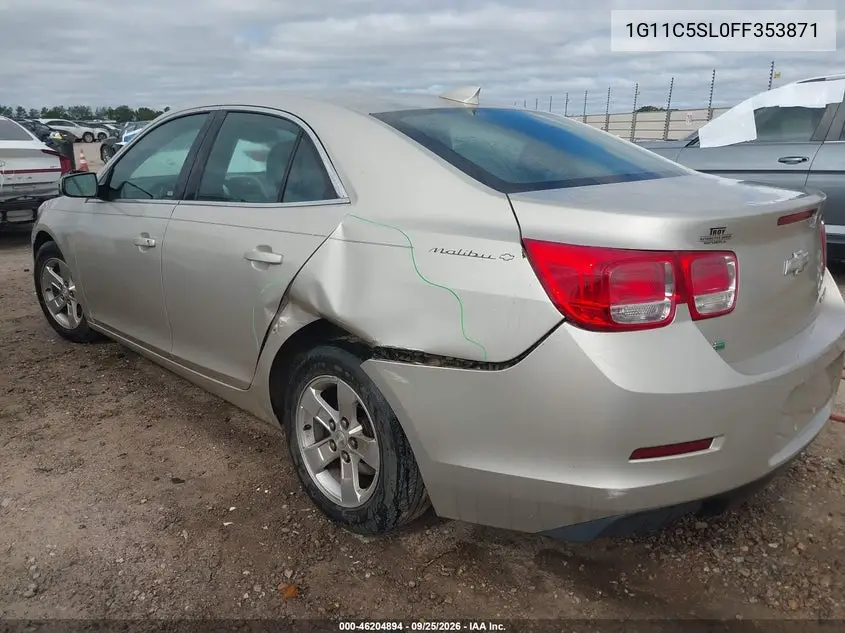 2015 CHEVROLET MALIBU VIN 1G11C5SL0FF353871 — фото 3