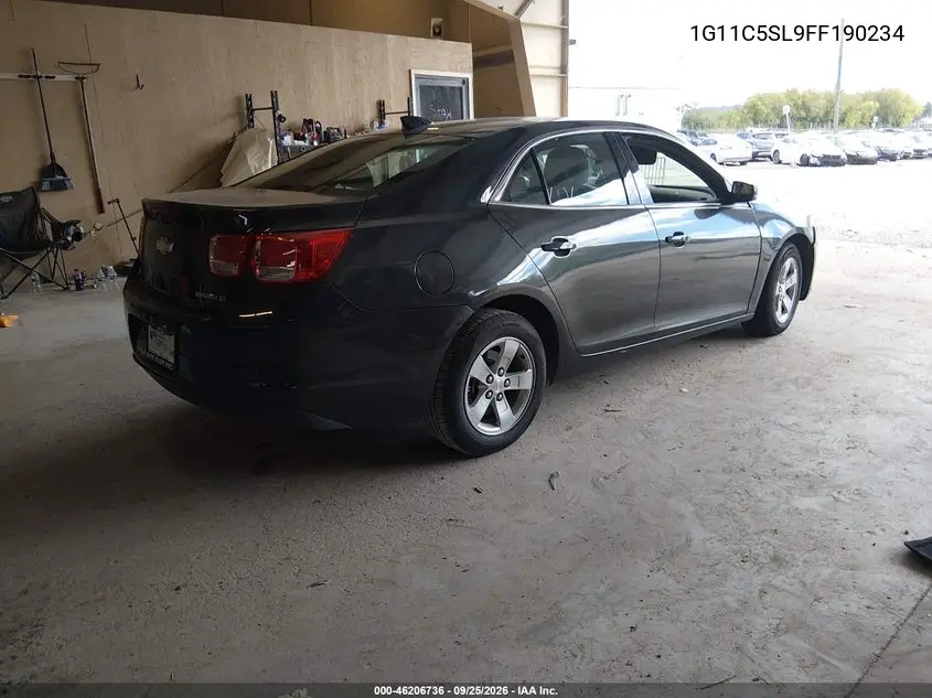 2015 CHEVROLET MALIBU VIN 1G11C5SL9FF190234 — фото 4