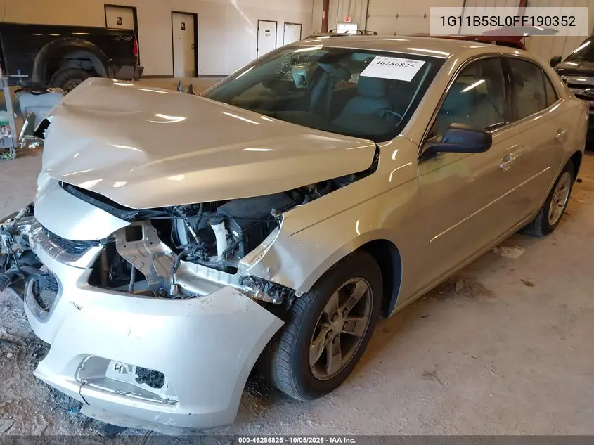 2015 CHEVROLET MALIBU VIN 1G11B5SL0FF190352 — фото 2