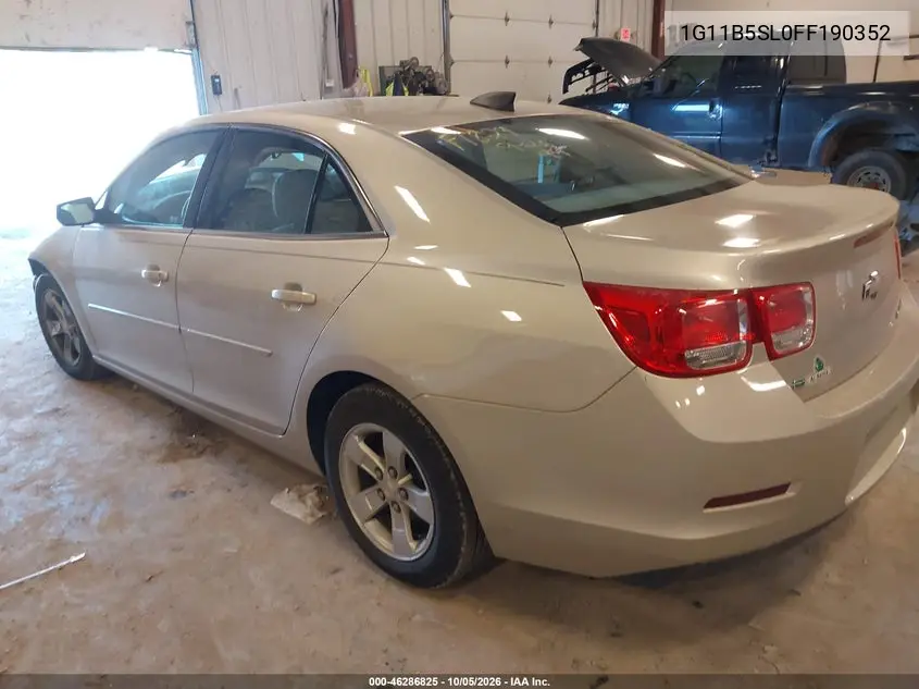 2015 CHEVROLET MALIBU VIN 1G11B5SL0FF190352 — фото 3