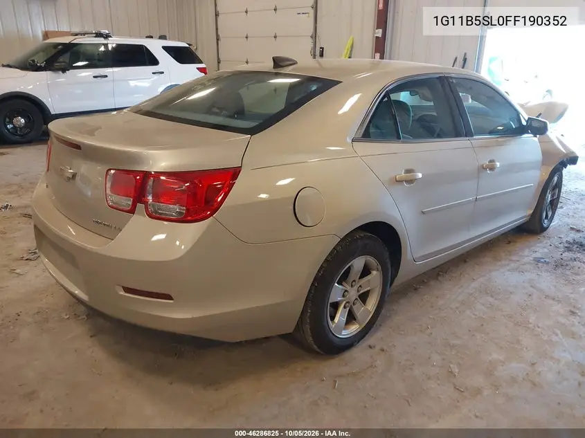 2015 CHEVROLET MALIBU VIN 1G11B5SL0FF190352 — фото 4