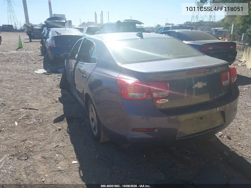 2015 CHEVROLET MALIBU VIN 1G11C5SL4FF118051 — фото 3