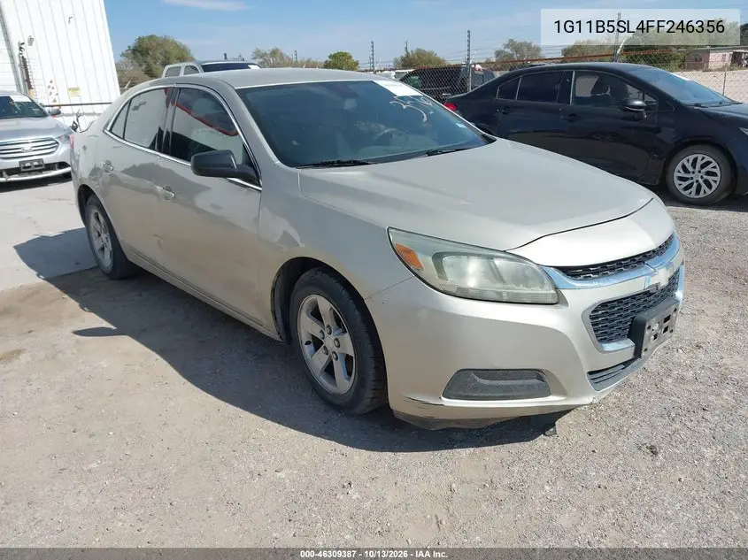 CHEVROLET MALIBU 2015, VIN 1G11B5SL4FF246356