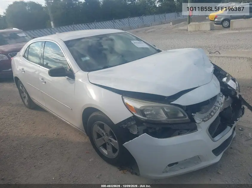 CHEVROLET MALIBU 2015, VIN 1G11B5SL5FF196387