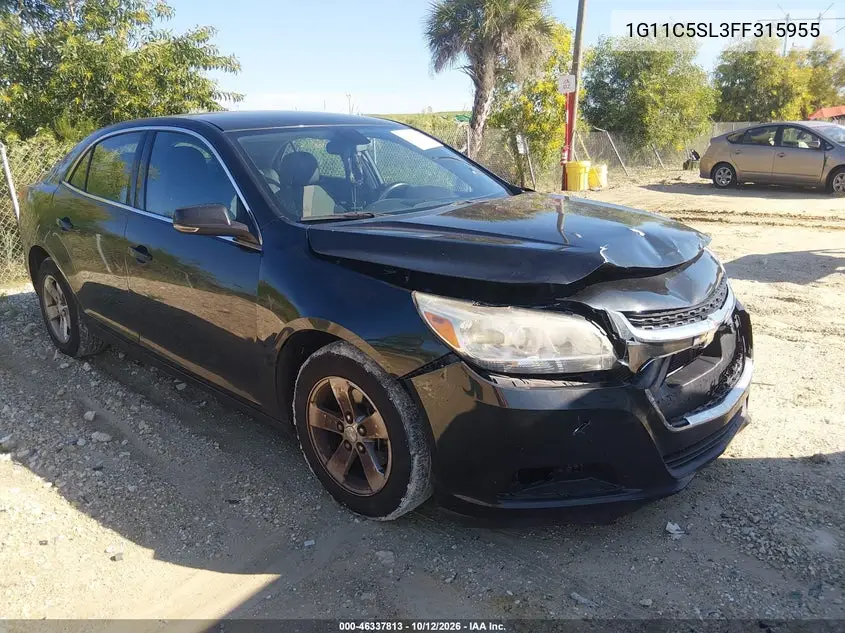 CHEVROLET MALIBU 2015, VIN 1G11C5SL3FF315955