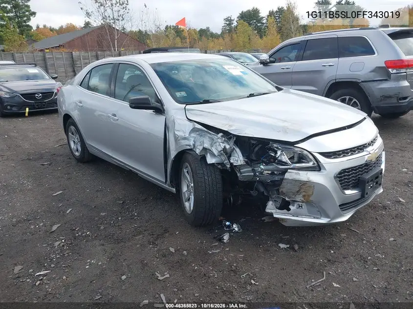 CHEVROLET MALIBU 2015, VIN 1G11B5SL0FF343019