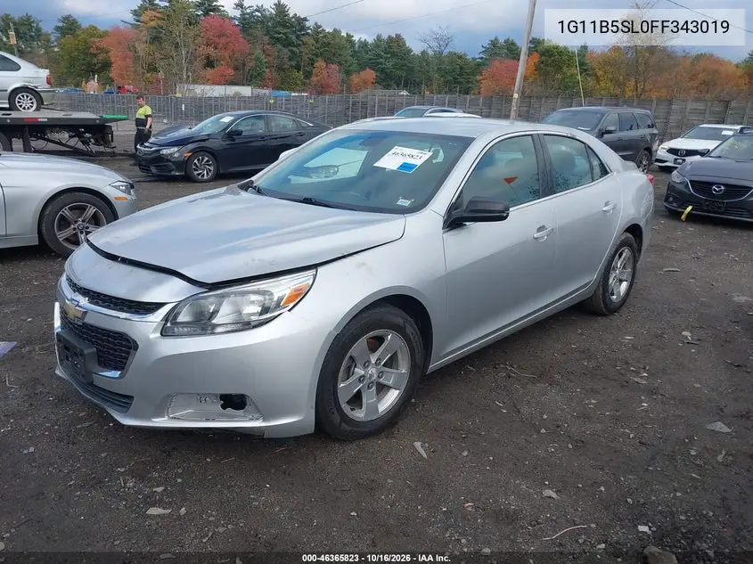2015 CHEVROLET MALIBU VIN 1G11B5SL0FF343019 — фото 2