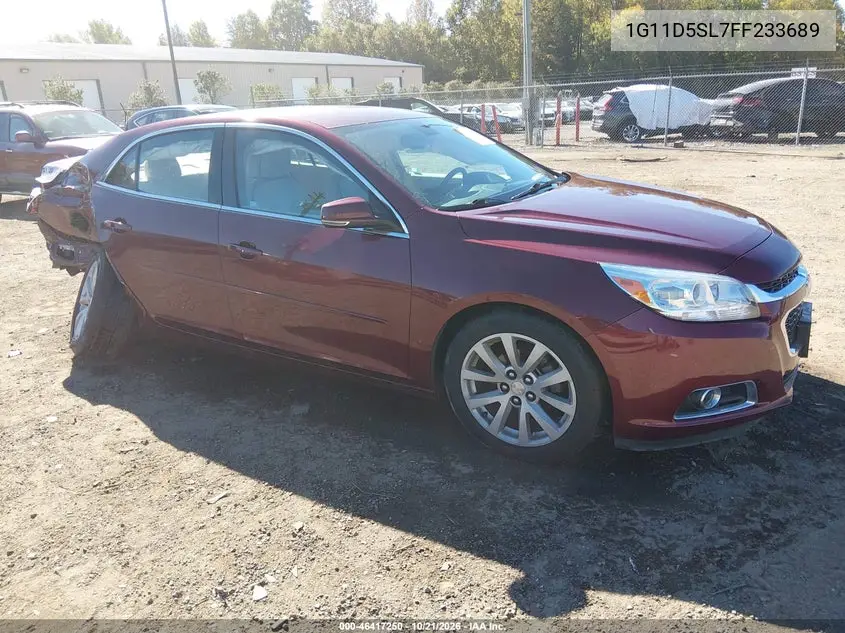 CHEVROLET MALIBU 2015, VIN 1G11D5SL7FF233689